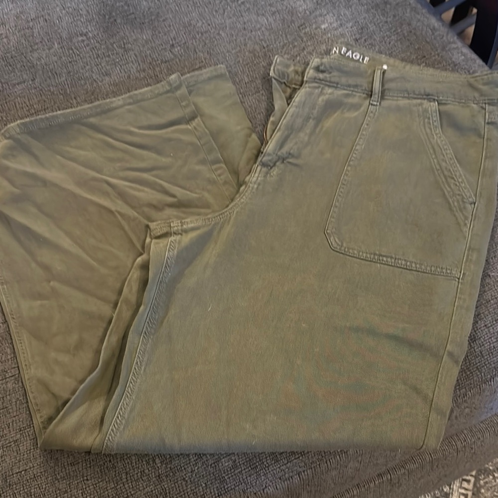 American Eagle Outfitters Olive Flare Jeans